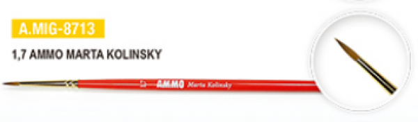 AMMO: Brushes - AMMO Marta Kolinsky Brush #1.7