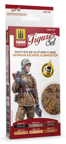 AMMO: Acrylic Paint Set - (Figure) Waffen SS Autumn Camo German Einchenlaubmuster Set