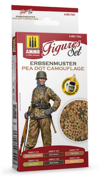 AMMO: Acrylic Paint Set - (Figure) Erbsenmuster Pea Dot Camouflage Set