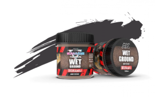 AK-Interactive: Battle Ground Terrain Textures - Wet Ground (100ml)