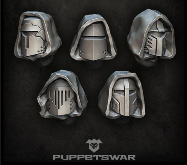 Puppetswar: (Accessory) Hooded Crusaders Helmets (5)