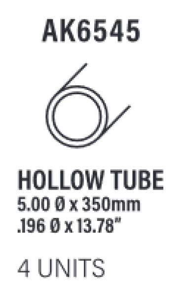 AK-Interactive: (Accessory) Styrene Hollow tube 5.00dx350mm (W.T. 0,7mm) (4)