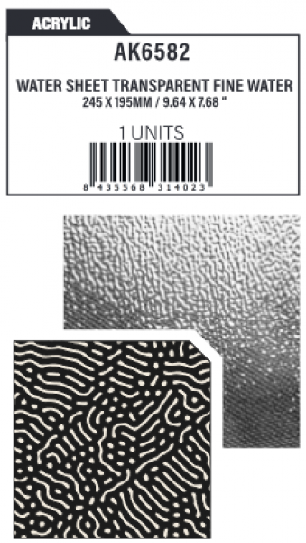 AK-Interactive: (Accessory) Acrylic Water Sheet Transparent Fine Water 245x195mm (1)