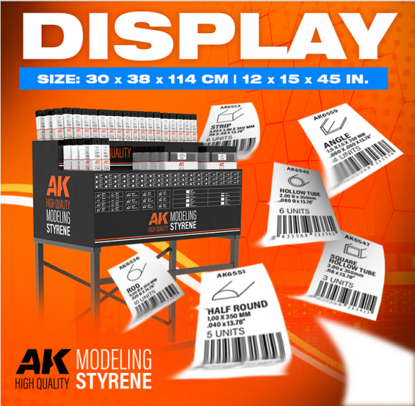 AK-Interactive: (Accessory) AK Styrene Full Rack Display [Retail Only]