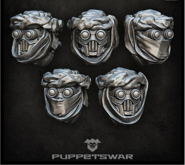 Puppetswar: (Accessory) Desert Raiders Heads (5)