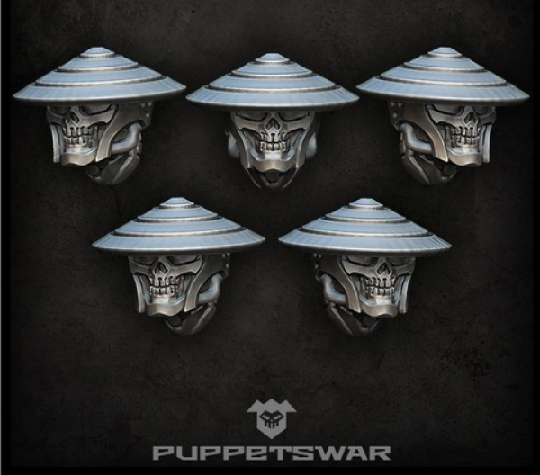 Puppetswar: (Accessory) Ashigaru Reapers Heads (5)