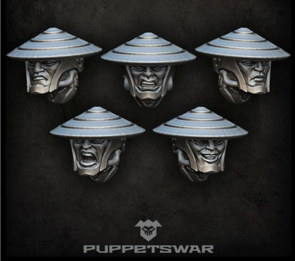 Puppetswar: (Accessory) Ashigaru Heads (5)