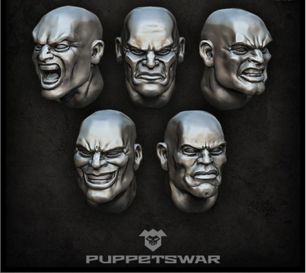 Puppetswar: (Accessory) Bald Heads (5)
