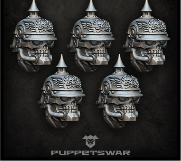 Puppetswar: (Accessory) Prussian Reapers Heads (5)