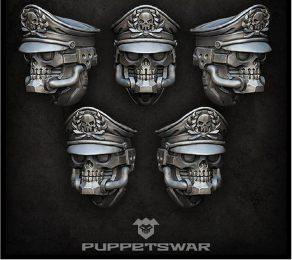 Puppetswar: (Accessory) Reaper Officers Heads (5)