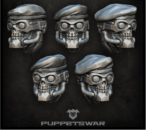 Puppetswar: (Accessory) Beret Reapers Heads (5)