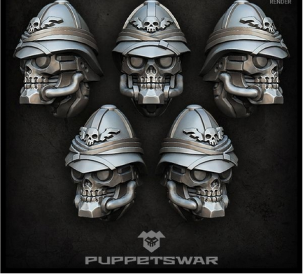 Puppetswar: (Accessory) Colonial Reapers Heads (5)