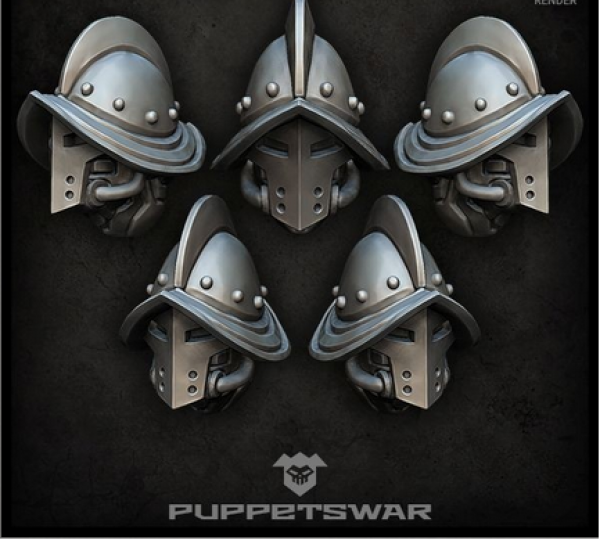 Puppetswar: (Accessory) Conquista Knights Helmets (5)