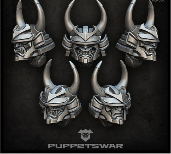 Puppetswar: (Accessory) Traitor Daimyo Helmets (5)