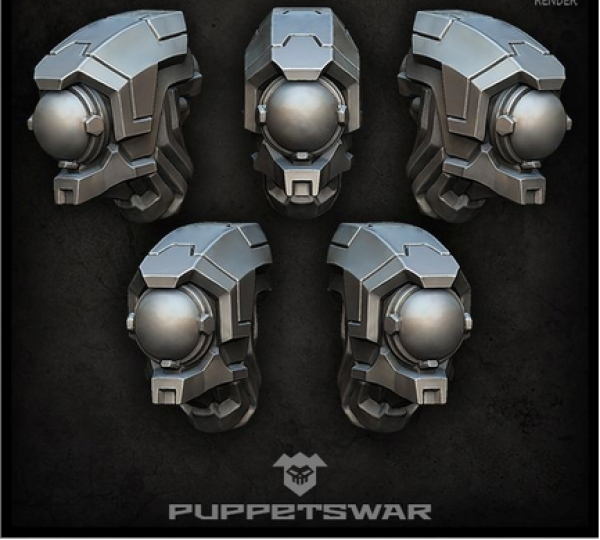 Puppetswar: (Accessory) Drone Warrior Heads (5)
