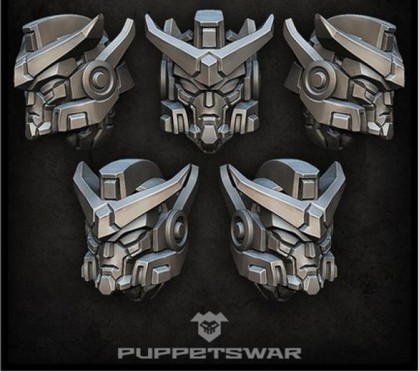 Puppetswar: (Accessory) Mech Soldier Helmets (5)