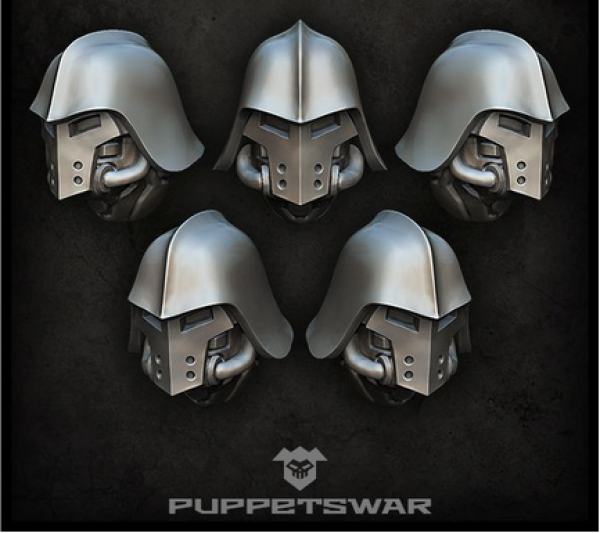 Puppetswar: (Accessory) Sentinel Knight Helmets (5)