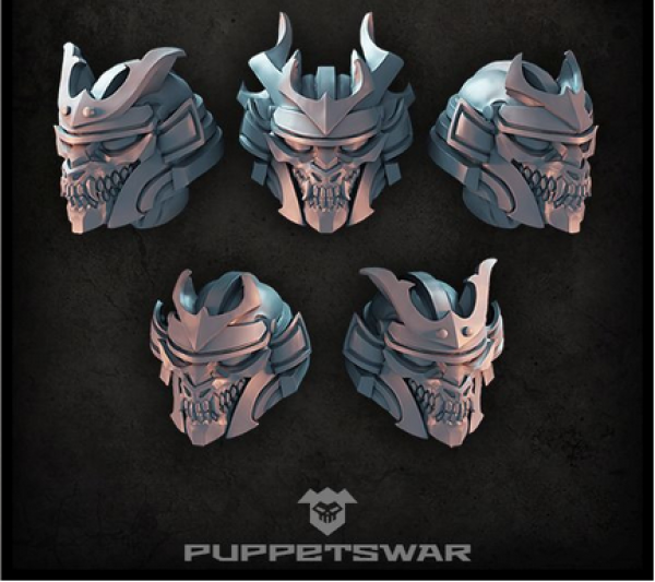 Puppetswar: (Accessory) Bushi Dragon Helmets (5)