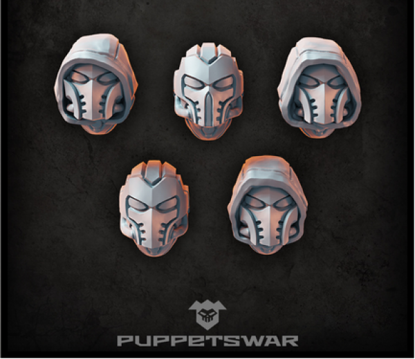Puppetswar: (Accessory) Ninja Adept Heads (5)