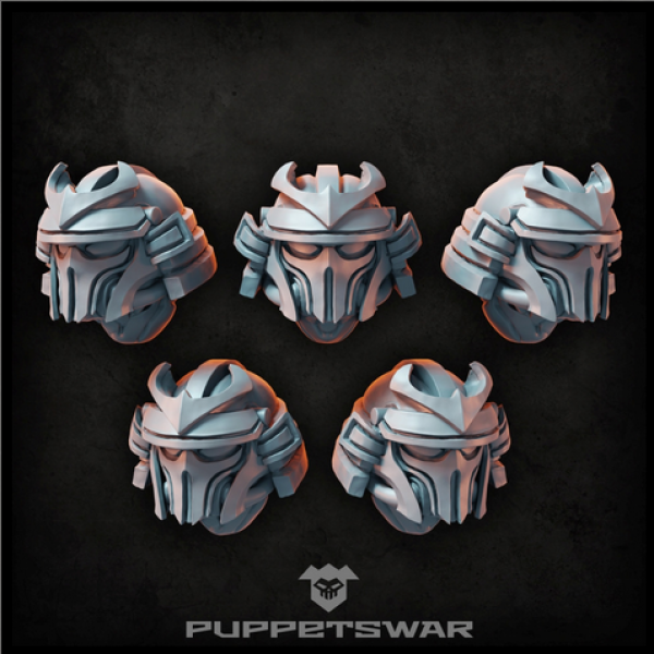 Puppetswar: (Accessory) Dark Samurai Helmets (5)