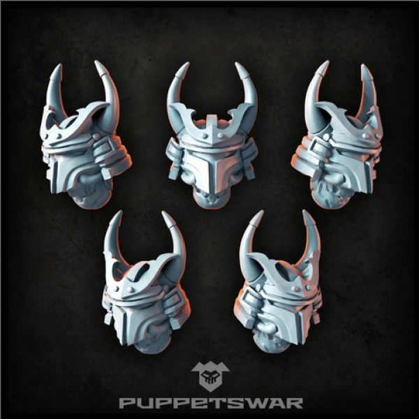 Puppetswar: (Accessory) Traitor Daymio Hunter Helmets (5)