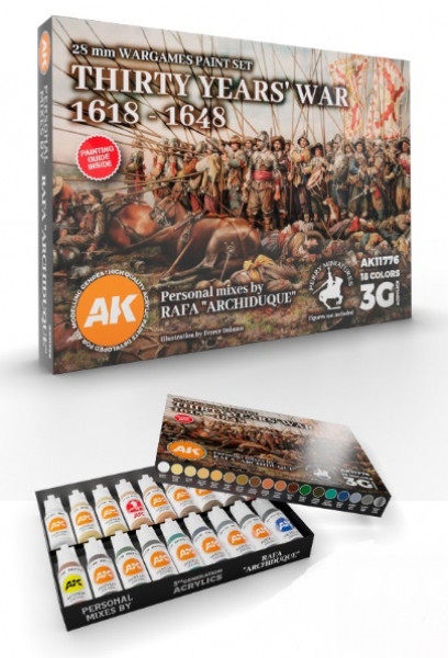 AK-Interactive: 3rd Gen Acrylics - Signature Set By Rafa ''archiduque'' - Thirty Years' War 1618-164
