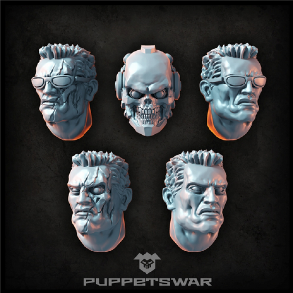 Puppetswar: (Accessory) Cyborg Heads v2