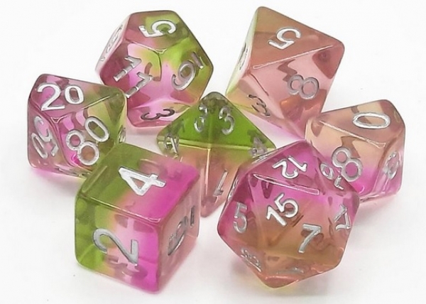 Old School RPG Dice Set: Gradients - Springtime Bloom (7) [MFG OOP]