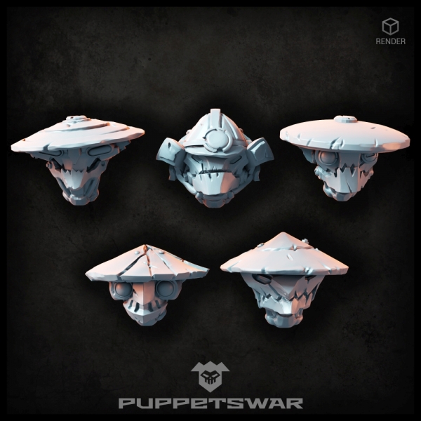 Puppetswar: (Accessory) Bushi Gobots Heads (5)