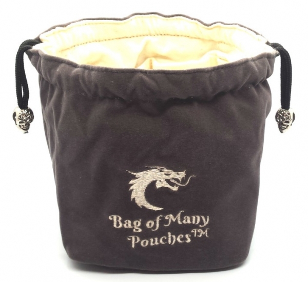 Old School Dice: Bag of Many Pouches RPG D&D Dice Bag - Gray