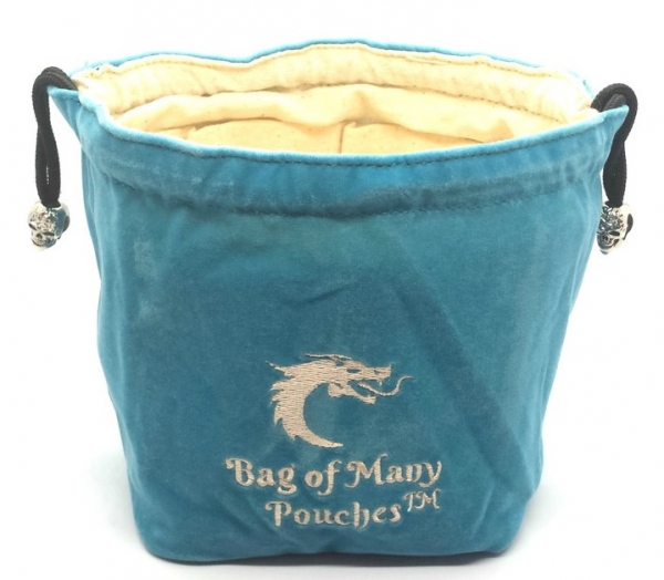 Old School Dice: Bag of Many Pouches RPG D&D Dice Bag - Teal