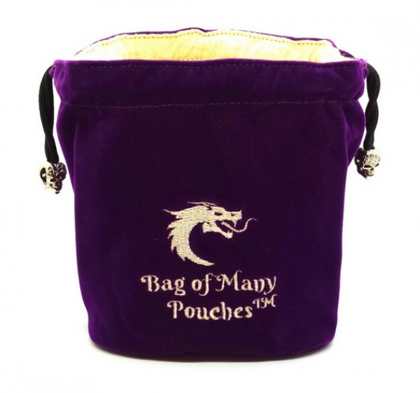Old School Dice: Bag of Many Pouches RPG D&D Dice Bag - Purple