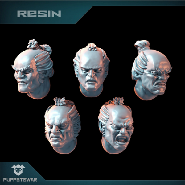 Puppetswar: (Accessory) Ronin Heads (5)