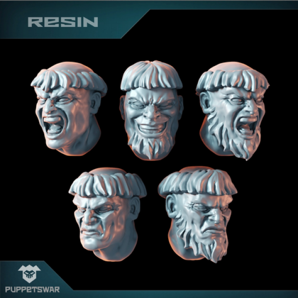 Puppetswar: (Accessory) Priest Heads (5)