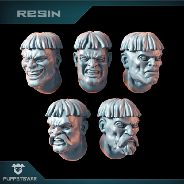 Puppetswar: (Accessory) Squire Heads (5)