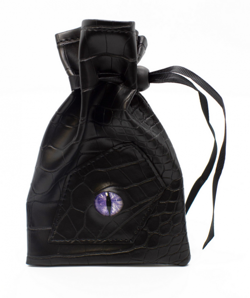 Old School Dice: Dragon Eye RPG D&D Dice Bag - Black Dragon