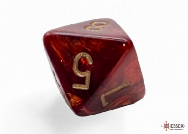 Chessex: Scarab Mega-hedral Scarlet/gold d8 (1)