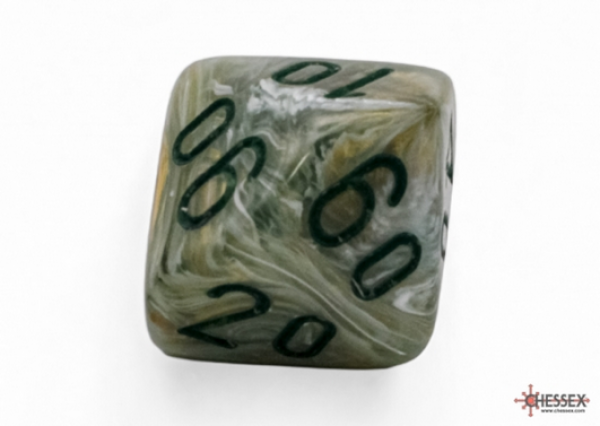 Chessex: Marble Mega-hedral Green/dark green Tens 10 (1)