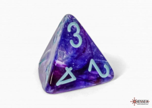 Chessex: Nebula Mega-hedral Nocturnal/turquoise Luminary d4 (1)