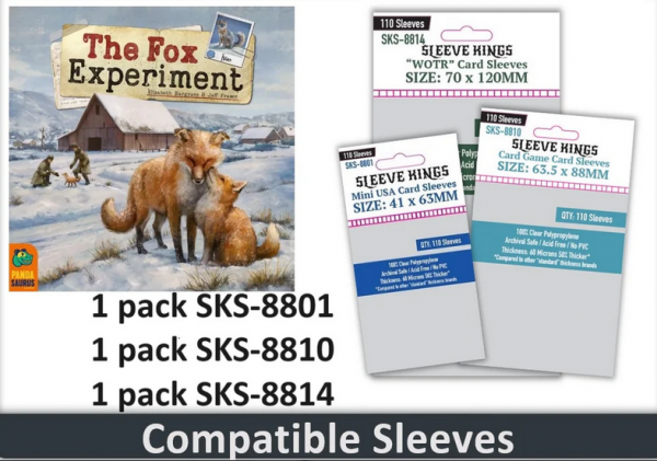 ''The Fox Experiment'' Compatible Card Sleeve Bundle (8801 X 1 + 8810 X 1 +8814 X 1)