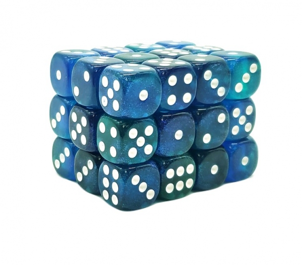 Old School Dice: 12mm D6 Galaxy - Blue Void (36)