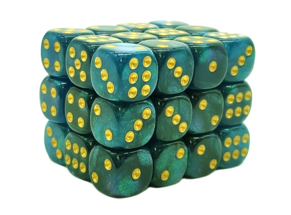 Old School Dice: 12mm D6 Galaxy - Dark Matter (36)