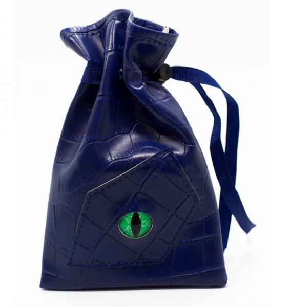 Old School Dice: Dragon Eye RPG D&D Dice Bag - Blue Dragon