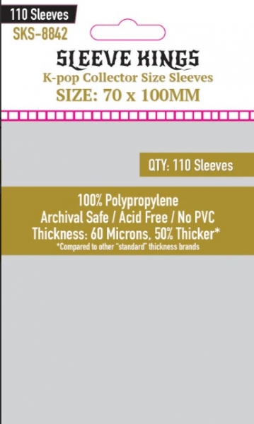 Sleeve Kings: ''Kpop'' Collector Size Card Sleeve (70x100mm) 110 Pack, 60 Micron