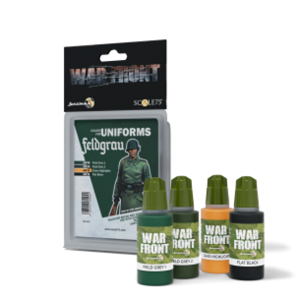Warfront Range: Paint Set - FELDGRAU  (4 Bottles 17 ML)
