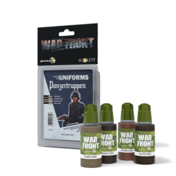 Warfront Range: Paint Set - PANZER TRUPPEN  (4 Bottles 17 ML)