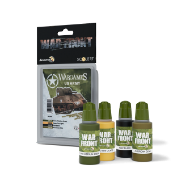 Warfront Range: Paint Set - US ARMY (4 Bottles 17 ML)
