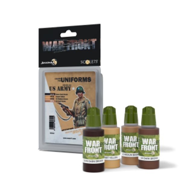 Warfront Range: Paint Set - US ARMY 1942-1944  (4 Bottles 17 ML)