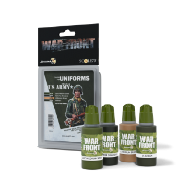 Warfront Range: Paint Set - US ARMY 1944-1945  (4 Bottles 17 ML)