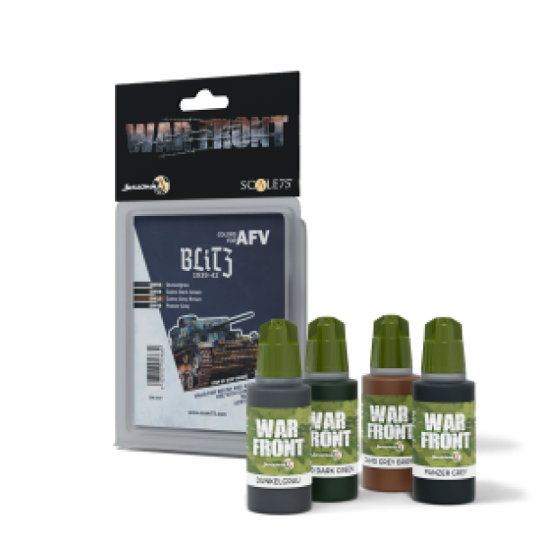 Warfront Range: Paint Set - COLORS FOR AFV-BLITZ 1939-42  (4 Bottles 17 ML)